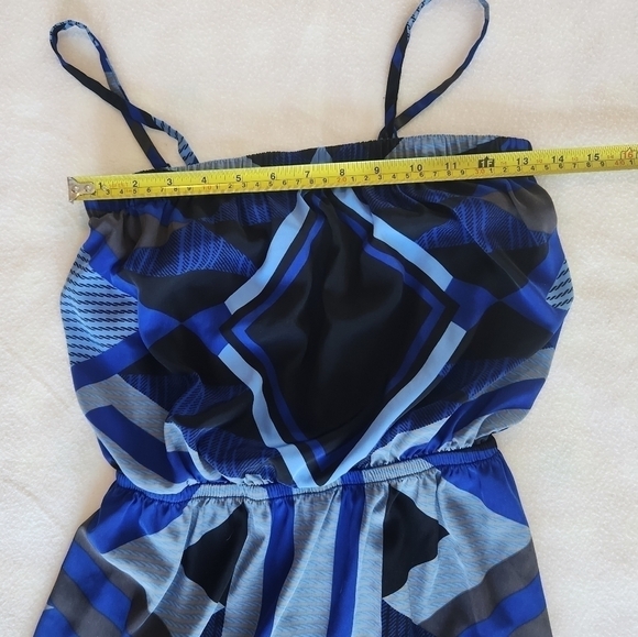 EXPRESS blue and black summer dress size small - Picture 6 of 12